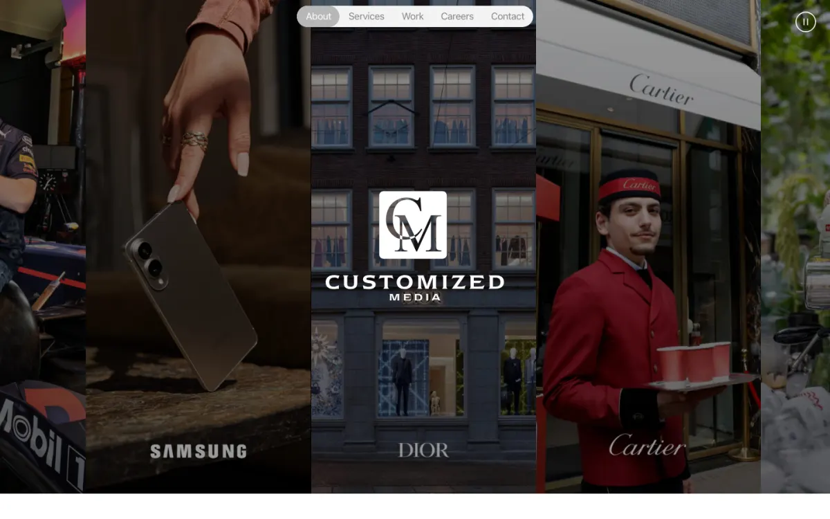 Customized Media website op laptop en telefoon