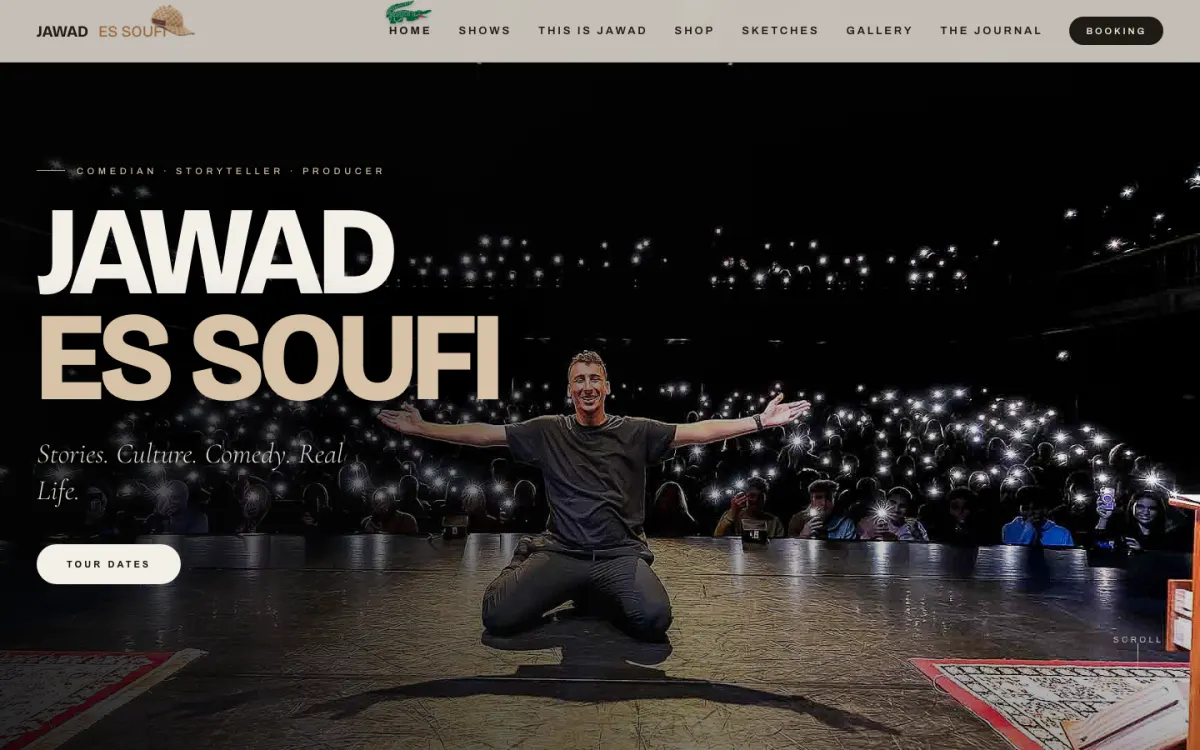 Jawad Es Soufi website op laptop en telefoon